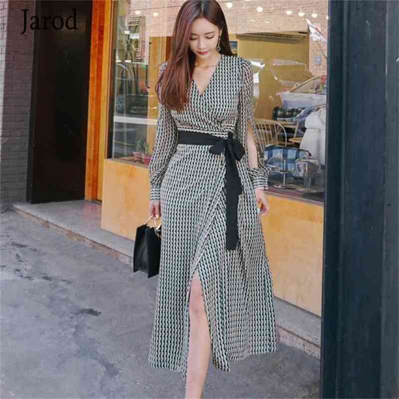 OL Work wear Elegant Party Dress Women Summer Long Sleeve Plaid Split Sexy V-neck Casual Wrap Vestidos 210519, Green
OL Work wear Elegant Party Dress Women Summer Long Sleeve Plaid Split Sexy V-neck Casual Wrap Vestidos 210519, Green