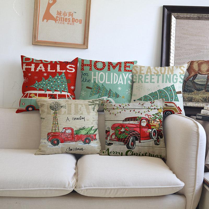 Cartoon Xmas Hat Dogs Driving Car Christmas Tree And Gift Pattern Throw Pillow Case Home Sofa Holiday Decorative Cushion Cover Cushion/Decor
Cartoon Xmas Hat Dogs Driving Car Christmas Tree And Gift Pattern Throw Pillow Case Home Sofa Holiday Decorative Cushion Cover Cushion/Decor