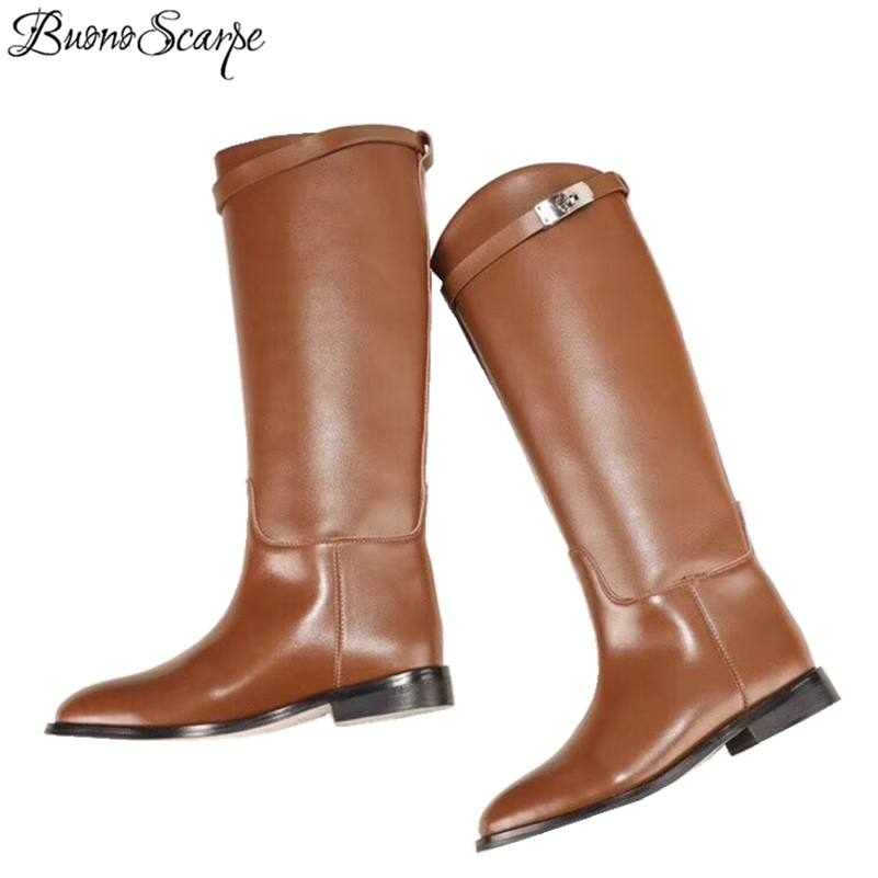 BuonoScarpe Woman Motorcycle Booties Designer Genuine Leather Long Boots Belt Strap Metal Shark Lock Flat Heel Knee High Boots 211006, Nude short
BuonoScarpe Woman Motorcycle Booties Designer Genuine Leather Long Boots Belt Strap Metal Shark Lock Flat Heel Knee High Boots 211006, Nude short