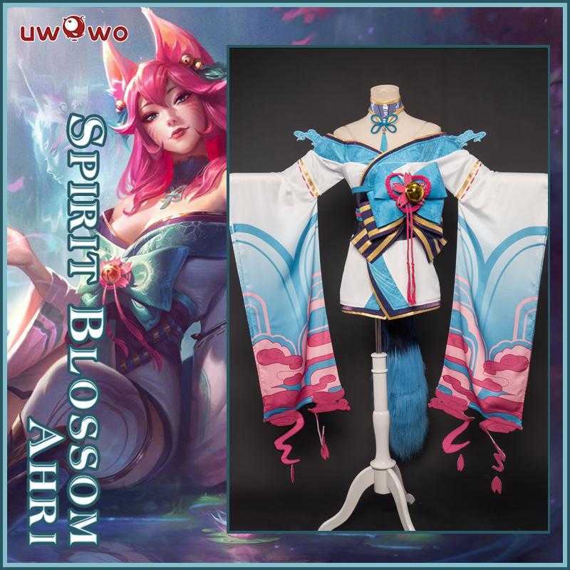 UWOWO Ahri LOL Cosplay Costume Spirit Blossom League of Legends Cosplay Outfits Hot Halloween Game Costumes G0925