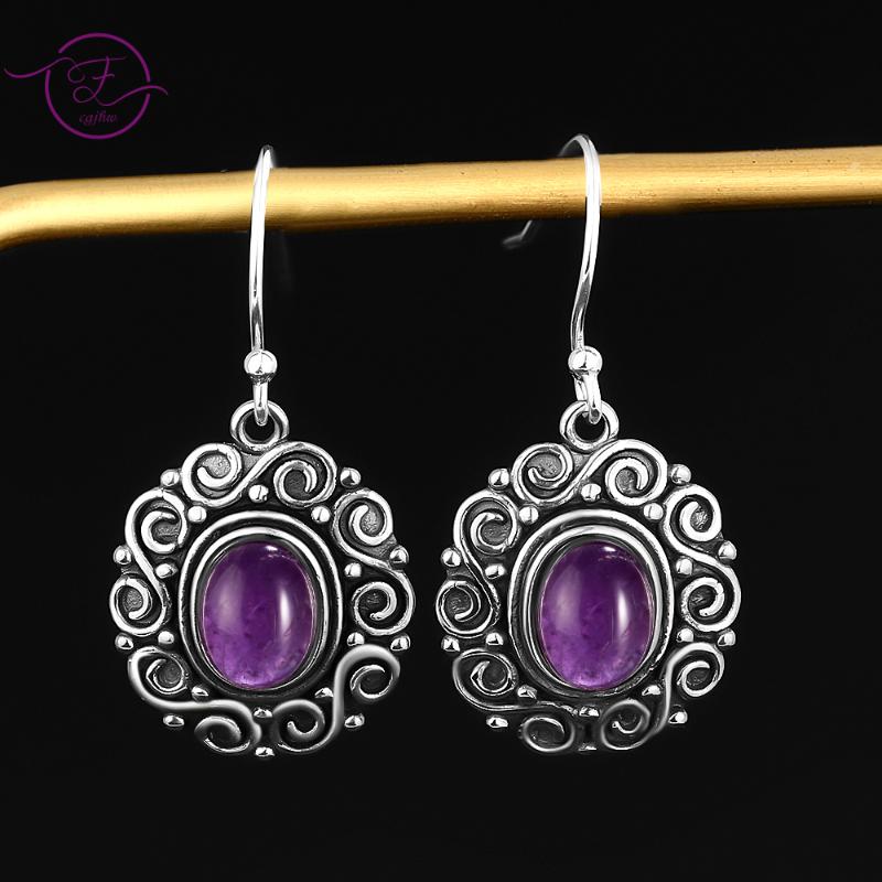Dangle & Chandelier Top Quality Oval Amethyst Drop Earrings For Women 925 Sterling Silver 6x8MM Moonstone Earring Party Gift
Dangle & Chandelier Top Quality Oval Amethyst Drop Earrings For Women 925 Sterling Silver 6x8MM Moonstone Earring Party Gift