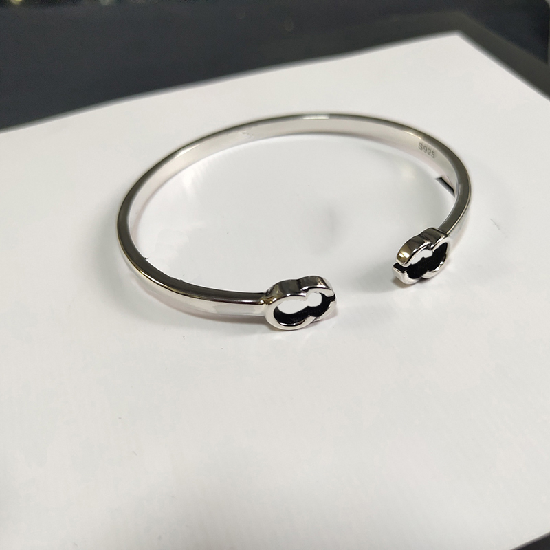 S925 Simple Style Cuff Bracelets for Women Classic Adjustable Open Bracelet Vintage Unisex Couple Party Bangle Hip Hop Punk Bangles