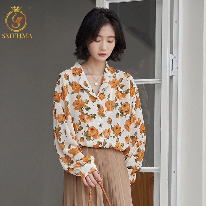 Women Spring Autumn Blouse Shirts Casual Loose V-Neck Chiffon Print Elegant Fashion Office Lady Wild Tops 210520, Picture color
Women Spring Autumn Blouse Shirts Casual Loose V-Neck Chiffon Print Elegant Fashion Office Lady Wild Tops 210520, Picture color
