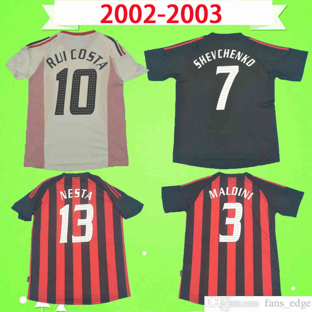 2002 2003 Retro soccer jersey vintage football shirt top Uniform home away third 02 03 classic ac Maglia da calcio MALDINI SHEVCHENKO NESTA MILAN
2002 2003 Retro soccer jersey vintage football shirt top Uniform home away third 02 03 classic ac Maglia da calcio MALDINI SHEVCHENKO NESTA MILAN