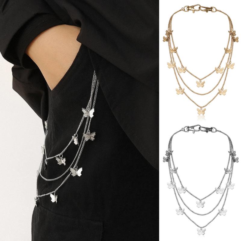 Belts Multi-layer Butterfly Waist Chain Hip Hop Pants Belt Clothing Accessories Fashion Special Appearance Choker Jewelry#38, Black
Belts Multi-layer Butterfly Waist Chain Hip Hop Pants Belt Clothing Accessories Fashion Special Appearance Choker Jewelry#38, Black