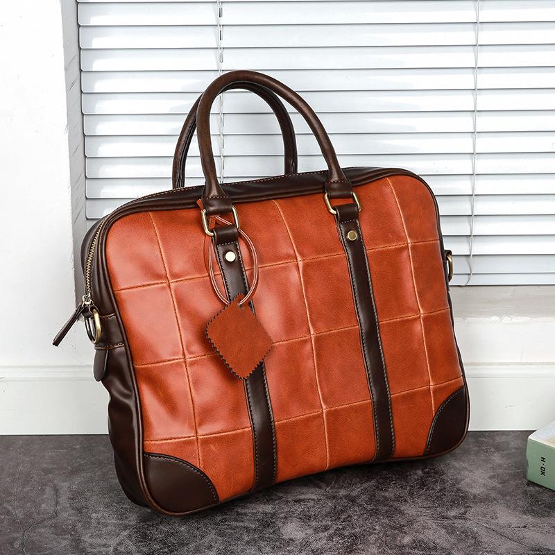Vintage Fashion Block Color Horizontal Handbag Big 14" Laptop Bag Cool Young Men Business Briefcase Briefcases
Vintage Fashion Block Color Horizontal Handbag Big 14" Laptop Bag Cool Young Men Business Briefcase Briefcases
