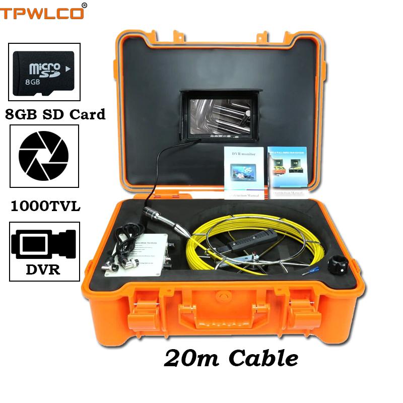 23mm Industrial 20m Cable 7" Monitor Sewer Equipment Inspection Drain Camera System 8GB SB Card With DVR IP Cameras
23mm Industrial 20m Cable 7" Monitor Sewer Equipment Inspection Drain Camera System 8GB SB Card With DVR IP Cameras