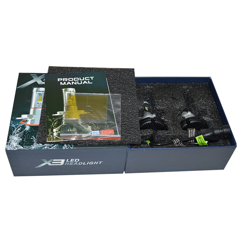 X3 Led Headlight ZES 50W 6000LM H4 LED H7 Car Headlight 3000K/6500K/8000K H1 H11 9005 HB3 9006 LED fog Lamp Auto