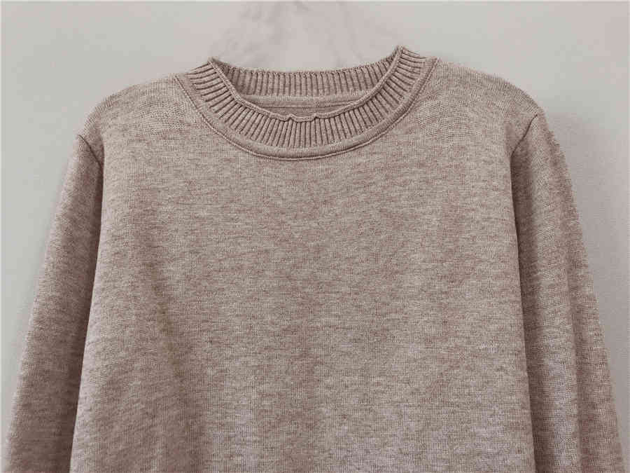 Casual Sweater Pants Knitted 2 Pieces Set O-Neck Pullovers+Elastic Waist Pants Women Sweater Sets Autumn Winter Knitted Set 210518