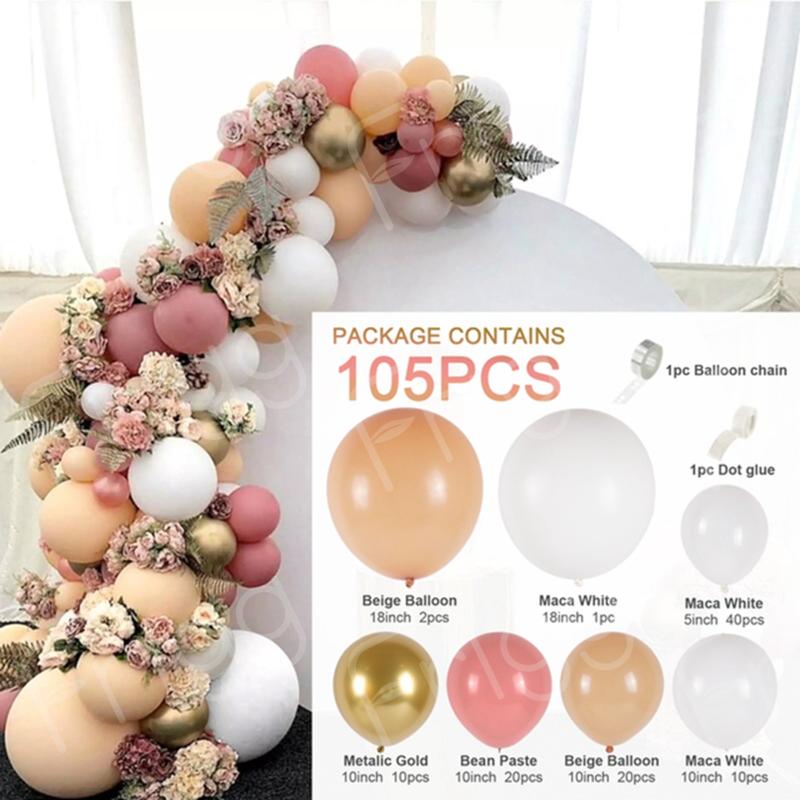 Party Decoration 102pcs Rose Gold Balloon Garland Arch Kit Wedding Birthday Baloon Decor Kids Baby Shower Latex Confetti Ballon