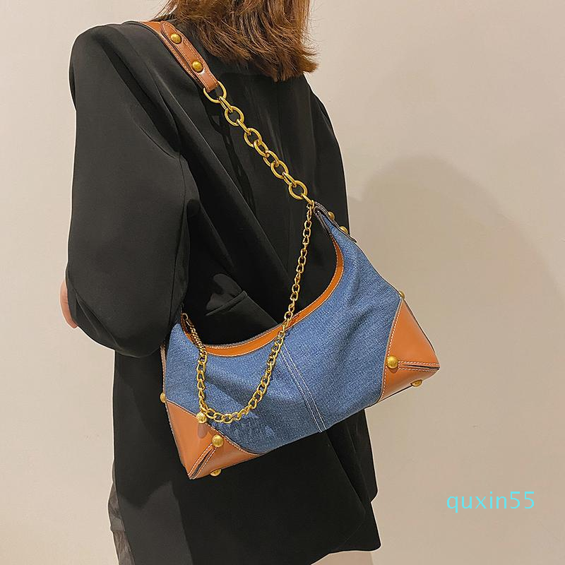 Evening Bags Vintage Denim Tote Shoulder Schoudertas Dames Designer Bolso Movil Women Handbags Sac, Brown
Evening Bags Vintage Denim Tote Shoulder Schoudertas Dames Designer Bolso Movil Women Handbags Sac, Brown