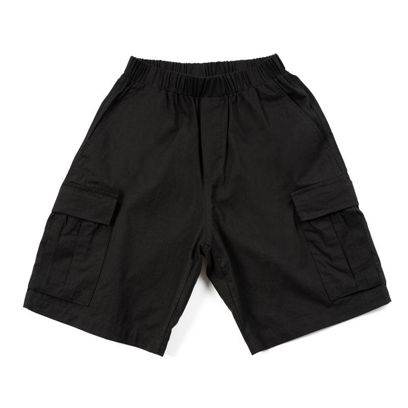 Women's Summer Solid Shorts 2021 Ins Trendy Neutral Cotton Trousers Chic All-match Natural Elastic Waist Wide Leg