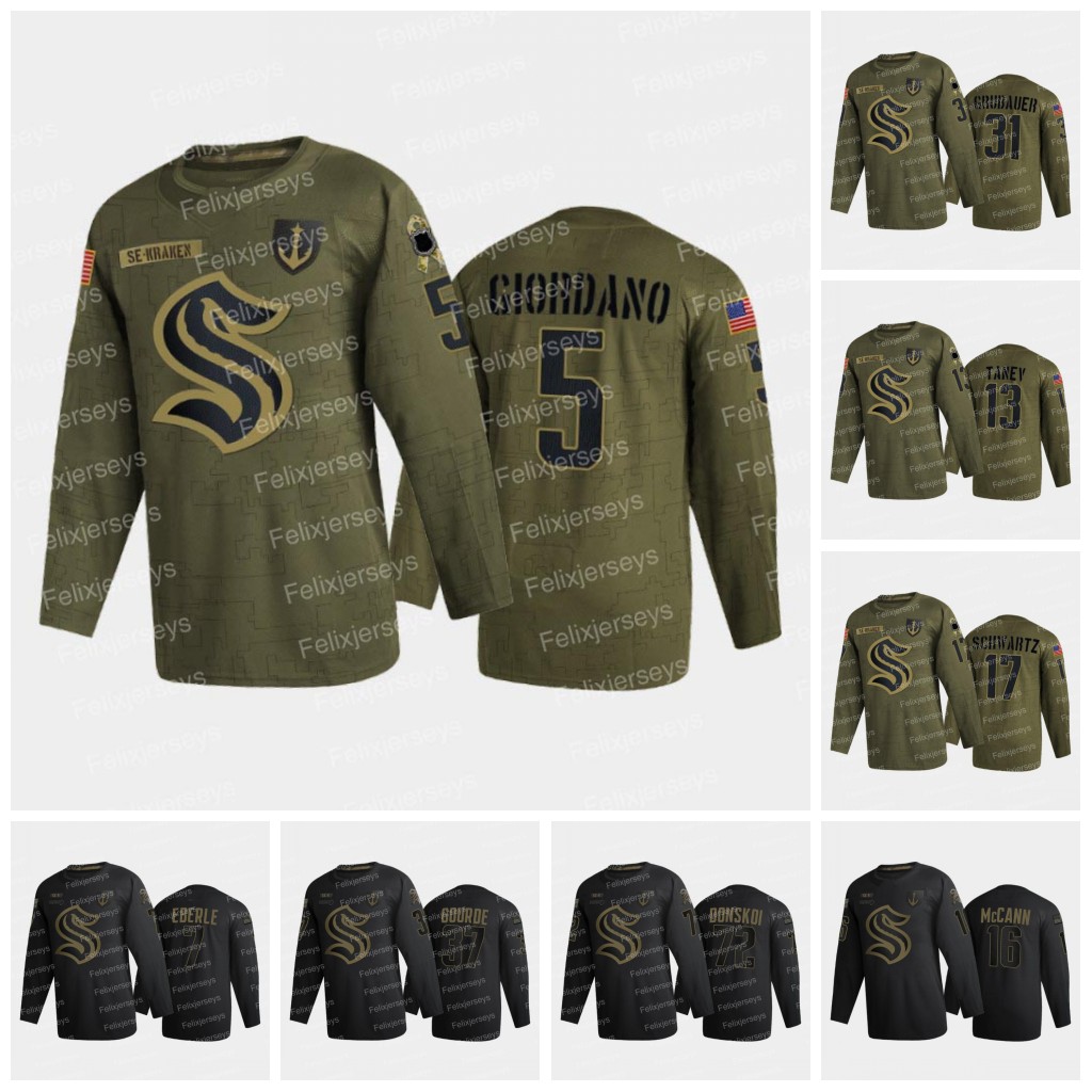 Seattle Kraken Veterans Day Jersey Nathan Bastian Brandon Tanev Jaden Schwartz Joonas Donskoi Mark Giordano Jared McCann Eberle Yanni Gourde Philipp Grubauer, Black youth s-xl
Seattle Kraken Veterans Day Jersey Nathan Bastian Brandon Tanev Jaden Schwartz Joonas Donskoi Mark Giordano Jared McCann Eberle Yanni Gourde Philipp Grubauer, Black youth s-xl