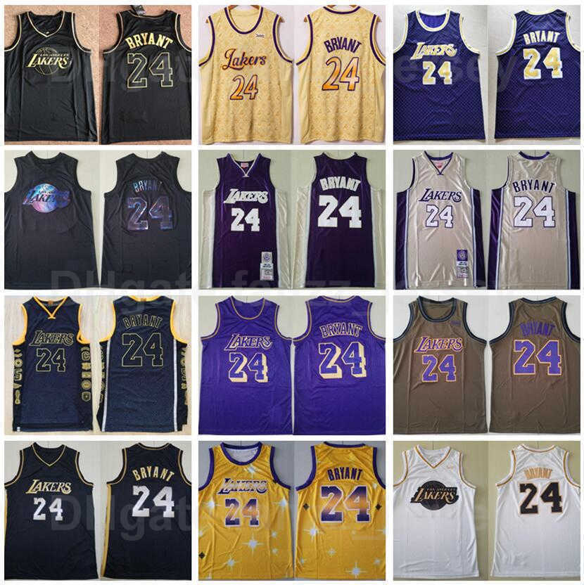Men Basketball Black Mamba Jersey Retro Vinatge Team Yellow Purple Blue White Red Beige Army Green Color Breathable Top Quality