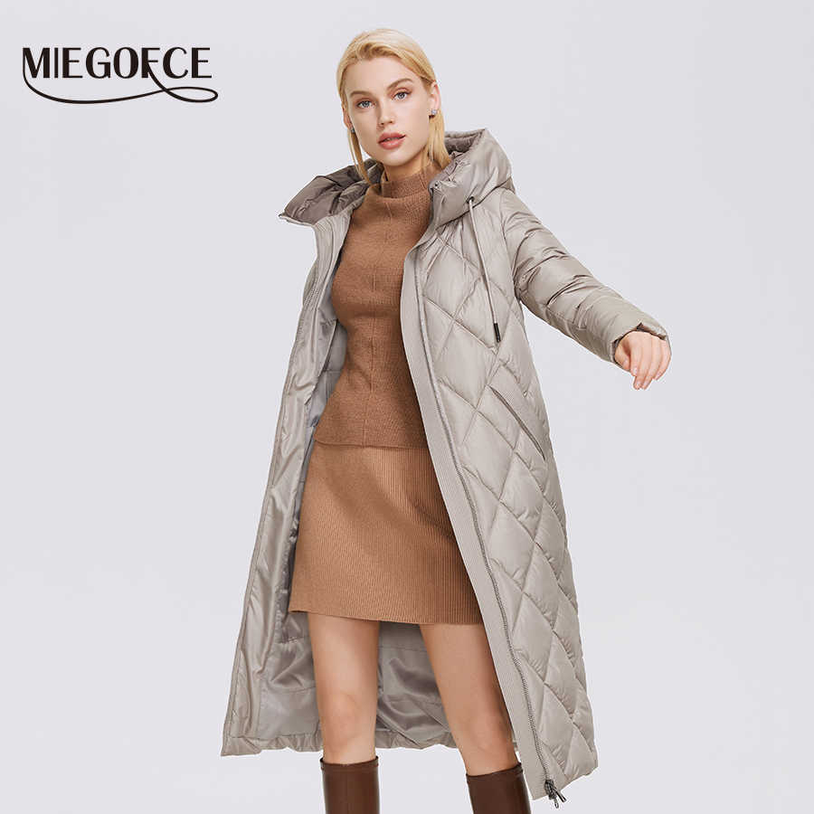 MIEGOFCE Winter Ladies Jacket Lengthened Style Women Padded Parka Thickened Warm Cotton Coat D21845 211011