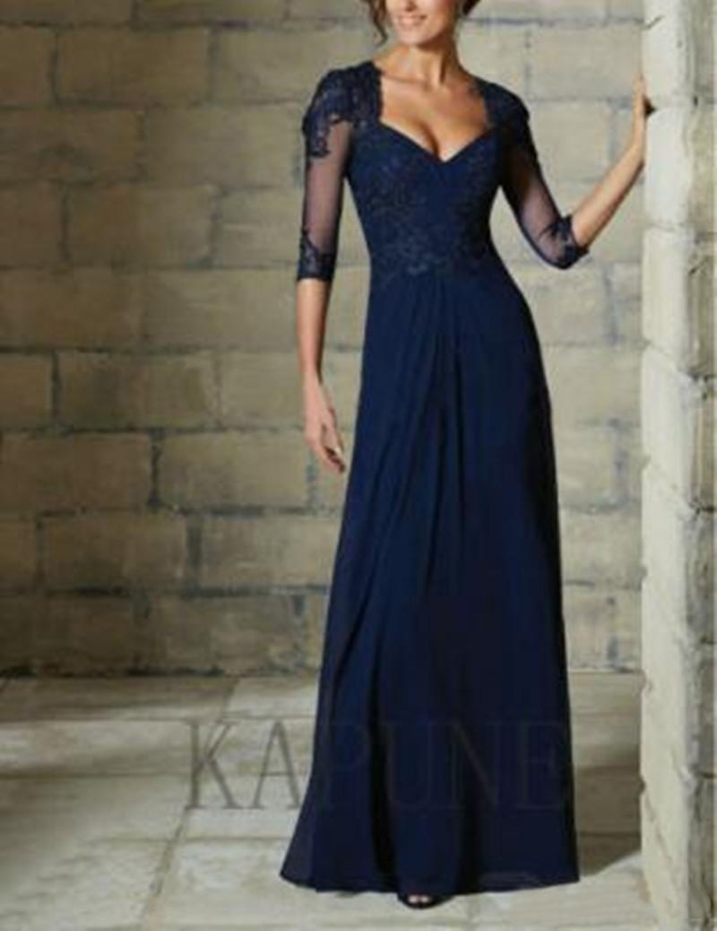 Elegant Chiffon Mother of the Bride Dresses Lace Appliques Beads Formal Evening Gowns 2022 Custom Made Plus Size Wedding Guest Dress