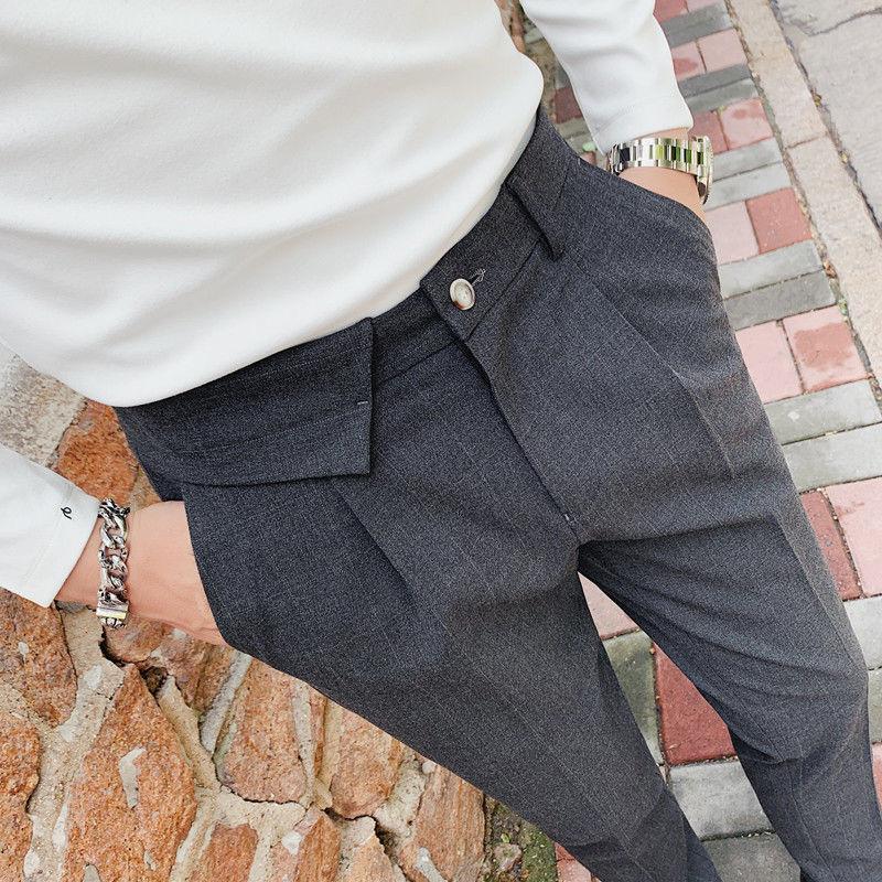 Men's Pants British Business Casual Slim Plaid Pant Formal For Men Korean Style Fashion All-match Straight Dress Suit, Black
Men's Pants British Business Casual Slim Plaid Pant Formal For Men Korean Style Fashion All-match Straight Dress Suit, Black