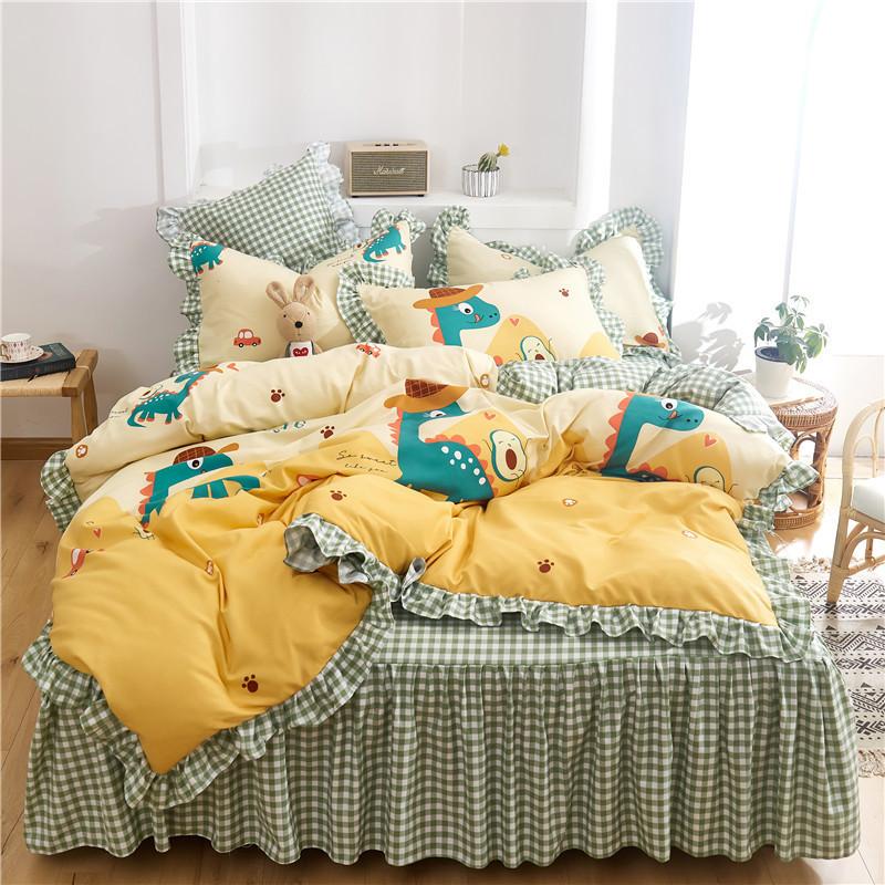 Plant Flower Pattern Duvet Cover Set Cashmere Bed Skirt 4PCS Thick Sanding Korean Princess Style Double Single Bedding Sets
Plant Flower Pattern Duvet Cover Set Cashmere Bed Skirt 4PCS Thick Sanding Korean Princess Style Double Single Bedding Sets