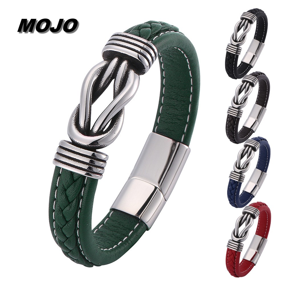 Men's Hip Hop Antique Silver Plated Stainless Steel Charm Magnetic Buckle Leather Bracelet
Men's Hip Hop Antique Silver Plated Stainless Steel Charm Magnetic Buckle Leather Bracelet