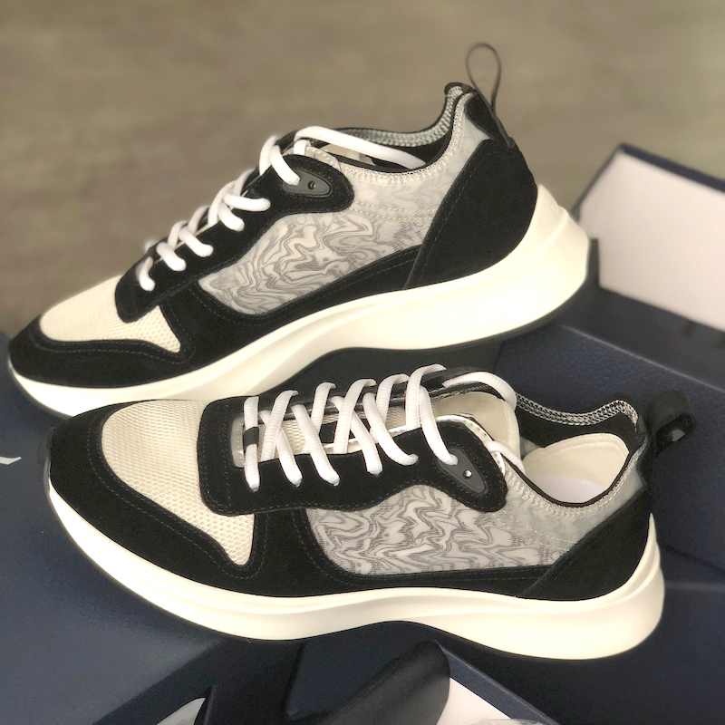 New B25 Runner Sneaker Oblique black suede Men Platform Shoes 100% genuine Leather Low top Mesh and suede upper Lace-up Casual Shoes
New B25 Runner Sneaker Oblique black suede Men Platform Shoes 100% genuine Leather Low top Mesh and suede upper Lace-up Casual Shoes