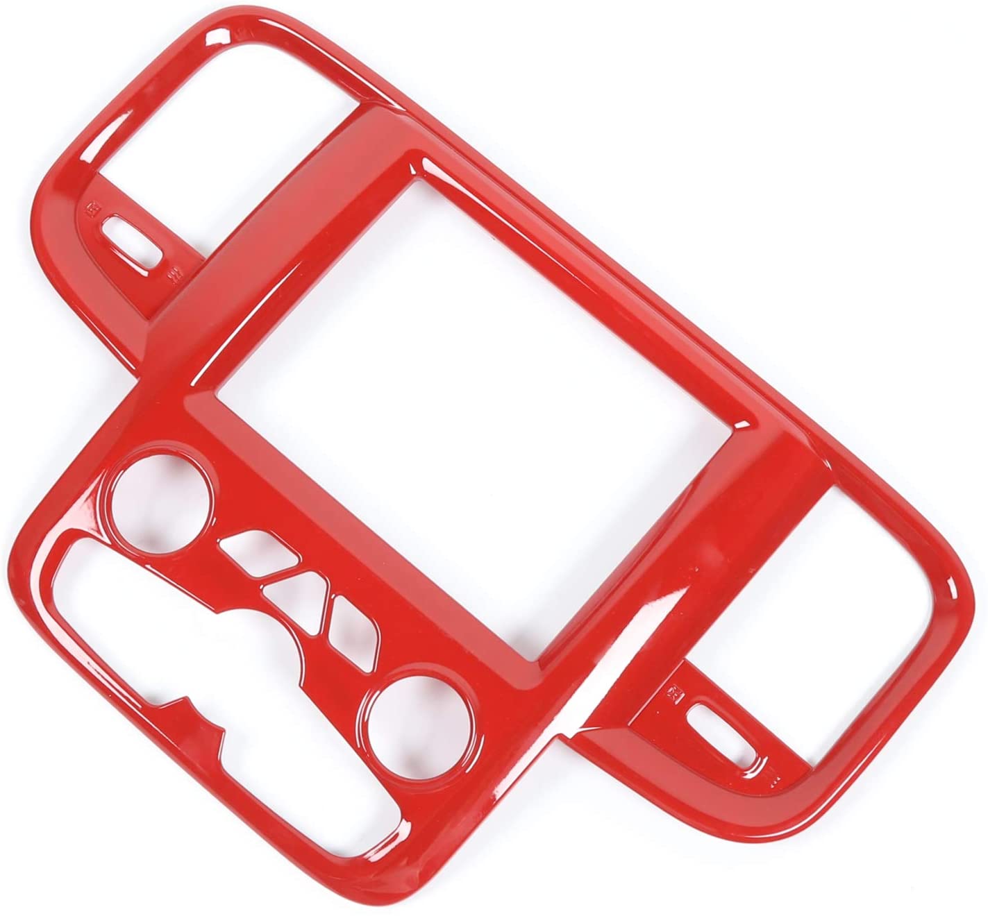 ABS Car Central Control Navigation Panel Dcoration for Dodge RAM 1500 11-17 Interior Accessories Red
