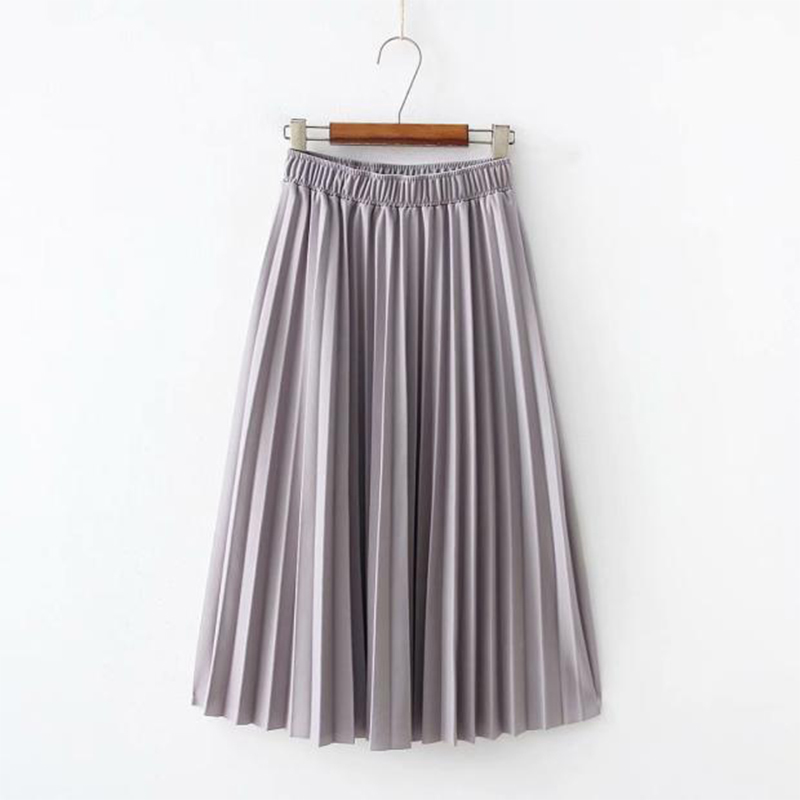 Spring Summer Women High Waist Skirt Solid Color Pleated Skirt Women Causal Midi Skirts 210518, Gray
Spring Summer Women High Waist Skirt Solid Color Pleated Skirt Women Causal Midi Skirts 210518, Gray