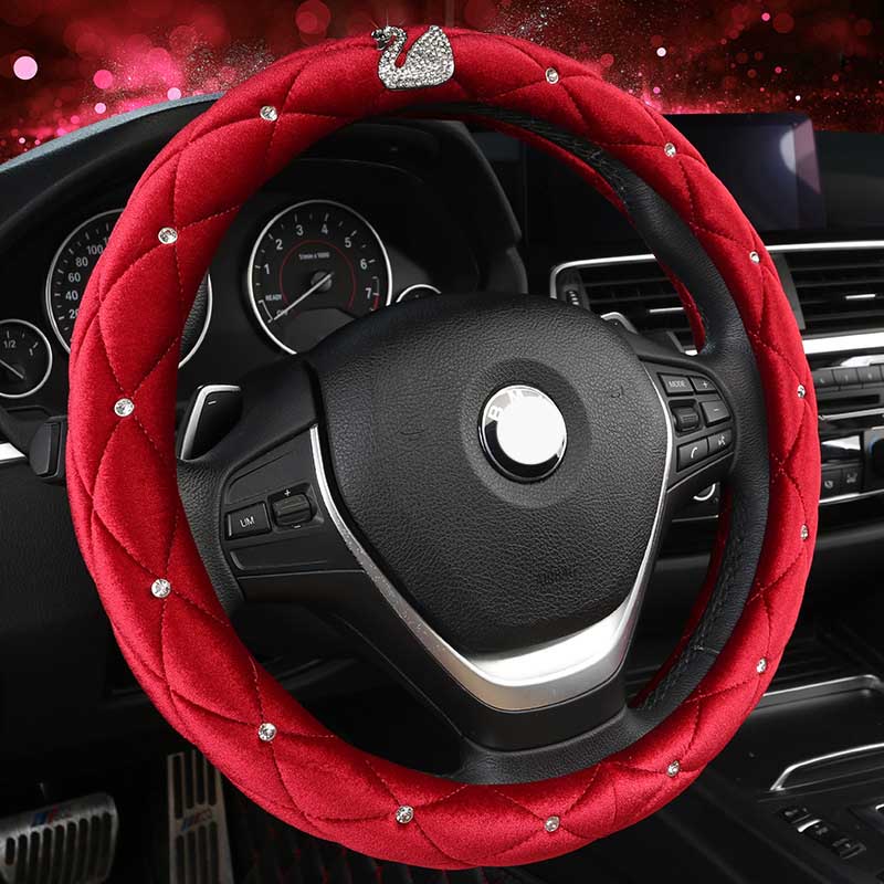 Steering Wheel Cover, Universal 15 in Bling Diamond and Black Leather Car Wheel Protector for Women, Cute Car Accessories Rhinestone Crown Decor Nice Gift,Red 01
Steering Wheel Cover, Universal 15 in Bling Diamond and Black Leather Car Wheel Protector for Women, Cute Car Accessories Rhinestone Crown Decor Nice Gift,Red 01