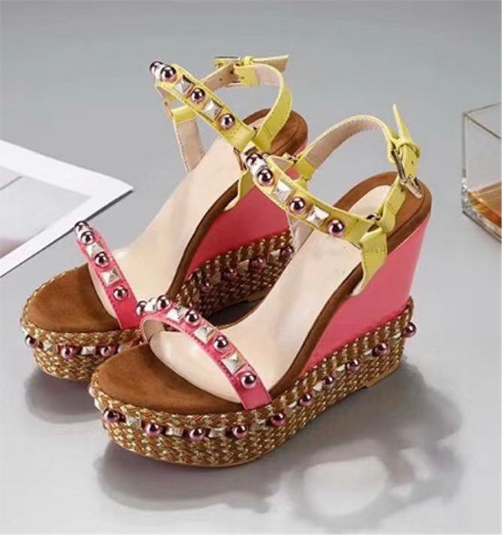 Sandals Sexy Women High Heels Red Bottom Cataclou Studs Wedge Platform Fashion Ladies Spikes Rivets Studded Shoe g239, White
Sandals Sexy Women High Heels Red Bottom Cataclou Studs Wedge Platform Fashion Ladies Spikes Rivets Studded Shoe g239, White