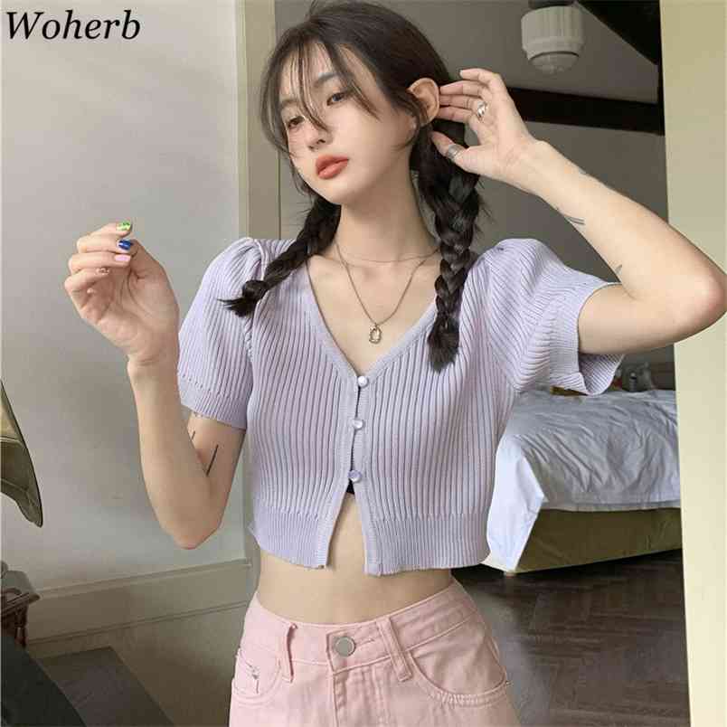 Cropped Cardigan Women Korean Fashion Coat Slim Fit V Neck Puff Sleeve Knitted Crop Tops Elegant Sexy Sweater 4j133 210519, Light purple
Cropped Cardigan Women Korean Fashion Coat Slim Fit V Neck Puff Sleeve Knitted Crop Tops Elegant Sexy Sweater 4j133 210519, Light purple