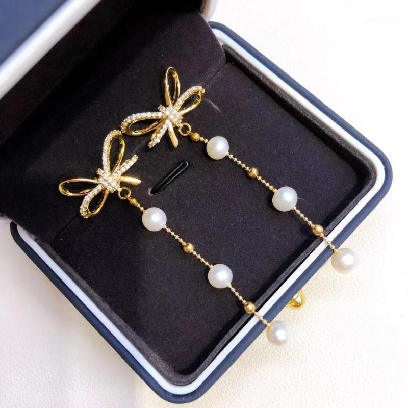 Dangle & Chandelier 2022 Arrival Natural Pearl Earrings For Women 14K Gold Bowknot Color Freshwater Chain Tassel, Silver
Dangle & Chandelier 2022 Arrival Natural Pearl Earrings For Women 14K Gold Bowknot Color Freshwater Chain Tassel, Silver