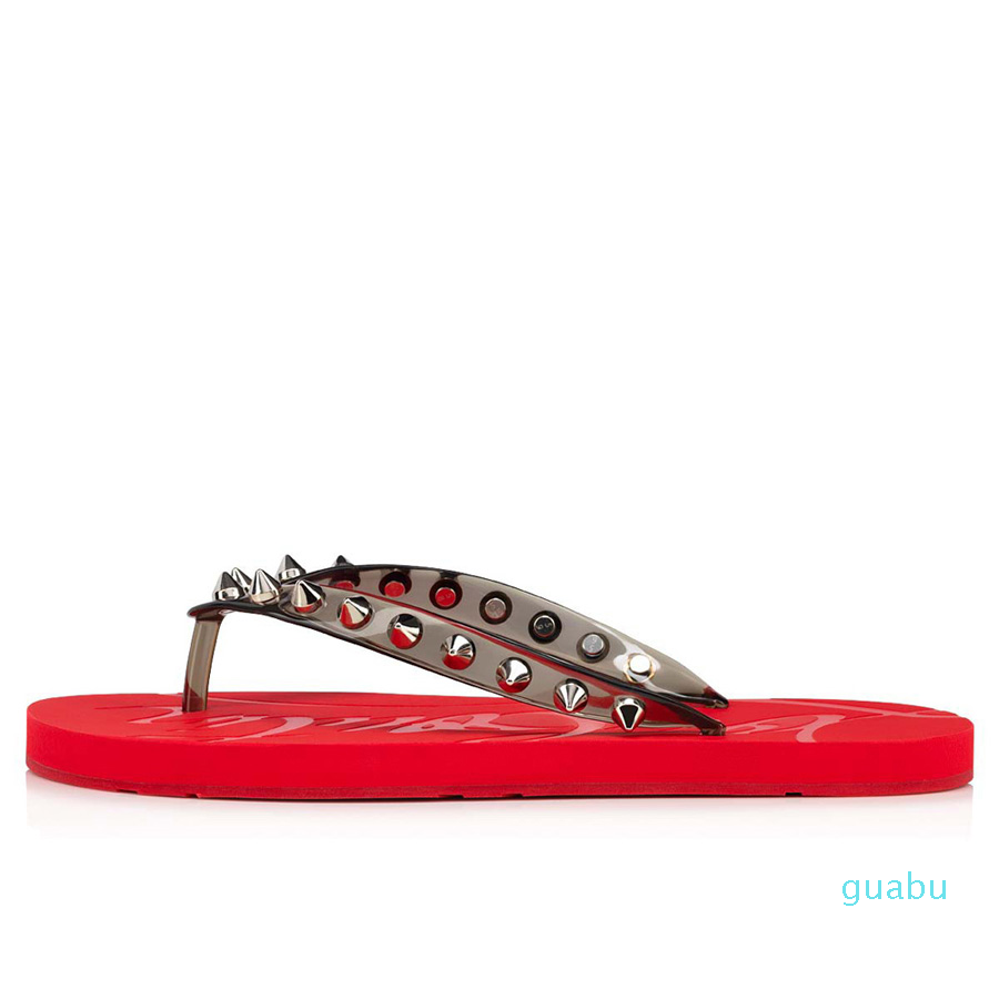 Newest Summer Senior Slipper Beach Slides Studs Red Bottom Sandals Loubi Flip Spikes Donna Flat Men Women Slide Non-Slip Classic 9757, #1
Newest Summer Senior Slipper Beach Slides Studs Red Bottom Sandals Loubi Flip Spikes Donna Flat Men Women Slide Non-Slip Classic 9757, #1