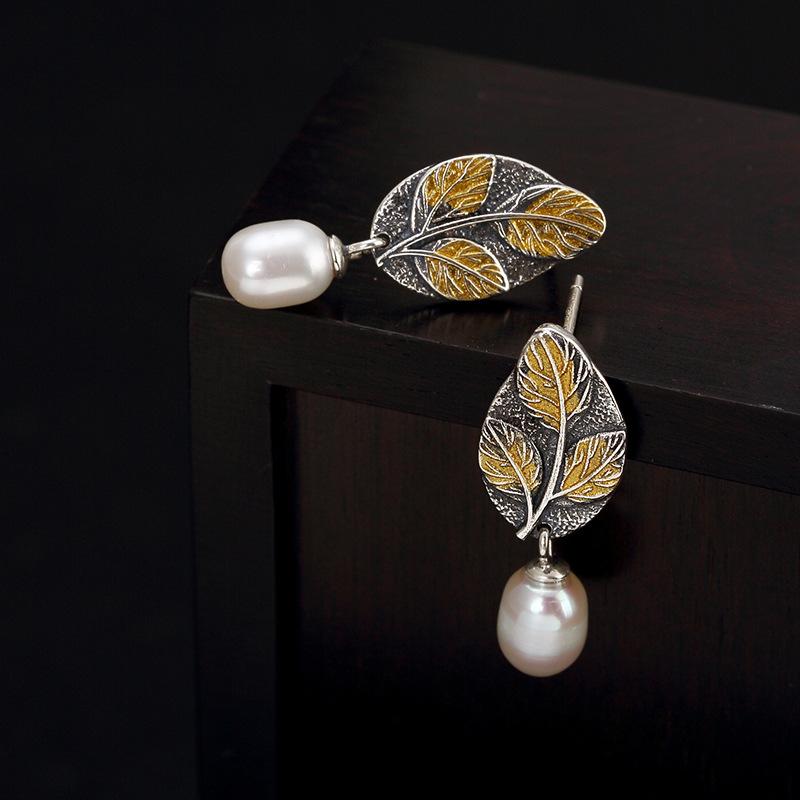 Dangle & Chandelier Baifuming S925 Sterling Silver Natural Pearl Leaves Retro All-matching Ladies Ear Studs Eardrops Rings
Dangle & Chandelier Baifuming S925 Sterling Silver Natural Pearl Leaves Retro All-matching Ladies Ear Studs Eardrops Rings