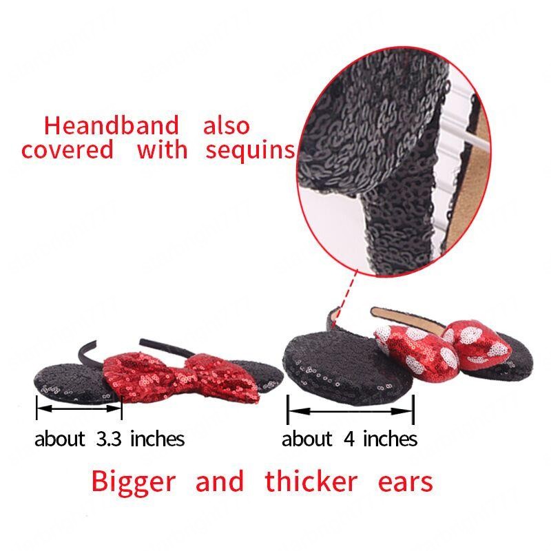 INS Baby Girls mouse ear Headband Children Birthday Party Props Kids Cartoon Cute Lovely Hairband