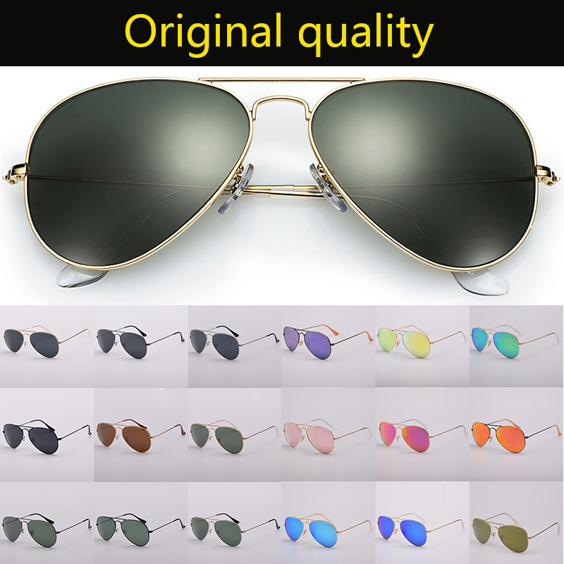 top quality aviation 3025-58mm sunglasses men women glass lenses luxury brand design sun glasses male female
top quality aviation 3025-58mm sunglasses men women glass lenses luxury brand design sun glasses male female