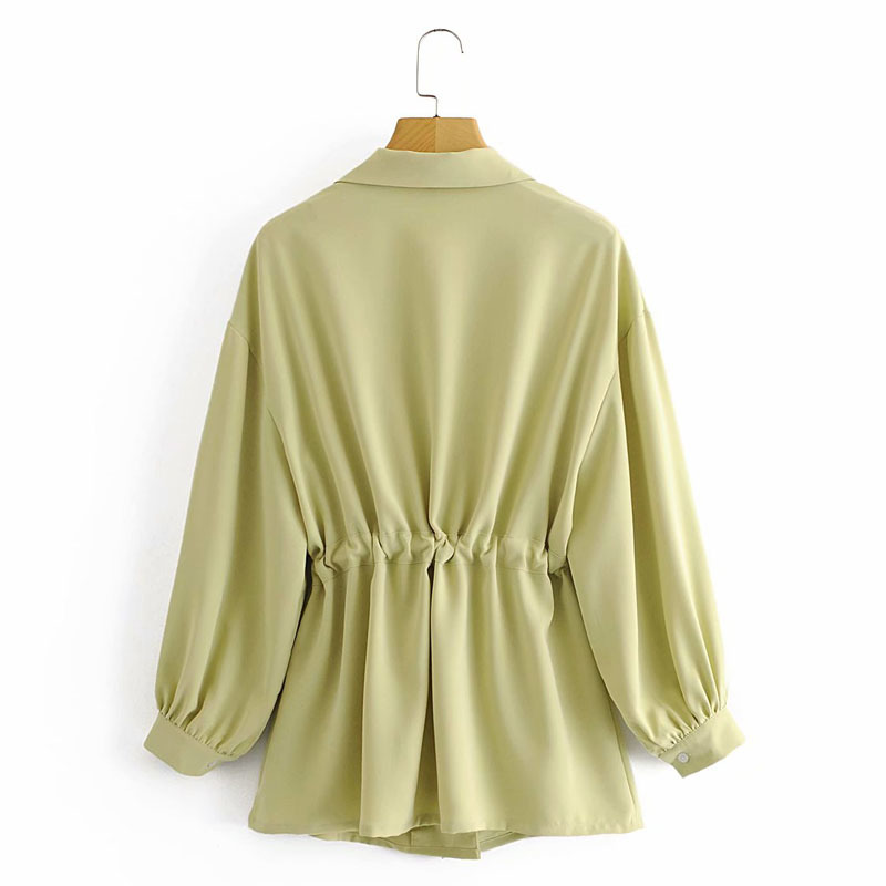 Korean Version Draw Back Belted Loose and Thin Single-breasted Chic Female Jacket Harajuku Simplicity Fashion Women's Coat 210507