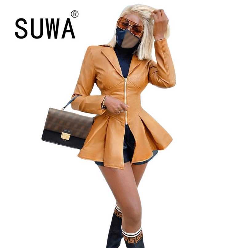 Autumn Winter Slim-Fit Lapel Zipper Long-Sleeve Mid-Length Casual Imitation Leather Temperament Jacket Women Clothes 210525, Orange
Autumn Winter Slim-Fit Lapel Zipper Long-Sleeve Mid-Length Casual Imitation Leather Temperament Jacket Women Clothes 210525, Orange
