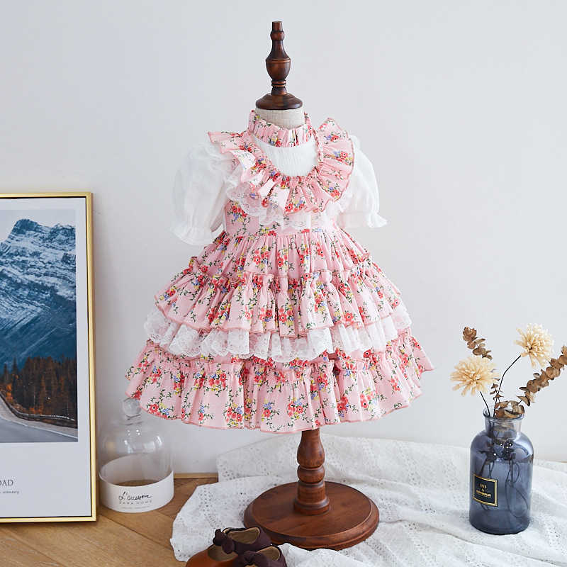 Summer Childrens Clothes Girls Spanish Floral Dressses Toddler Lotia Frocks Infant Birthday Baptism Ball Gowns Child Boutique 210615, Pink
Summer Childrens Clothes Girls Spanish Floral Dressses Toddler Lotia Frocks Infant Birthday Baptism Ball Gowns Child Boutique 210615, Pink