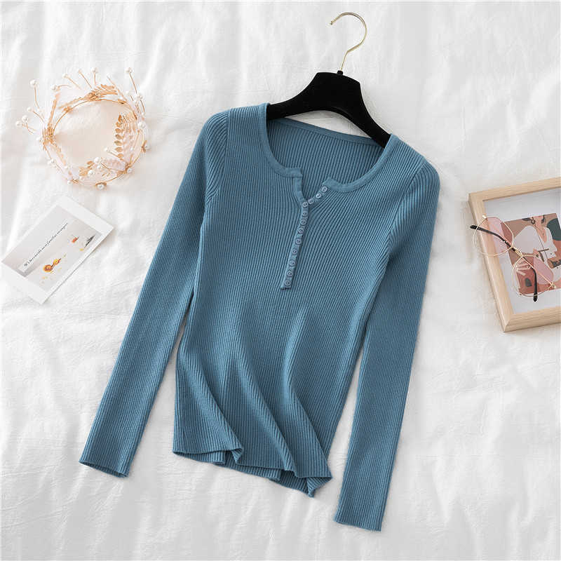 Black V-neck Knit Soft Female Sweater Winter Autumn Outer Wear Thin Long Sleeves Slim Skinny Short Sweater Pullovers women 210918