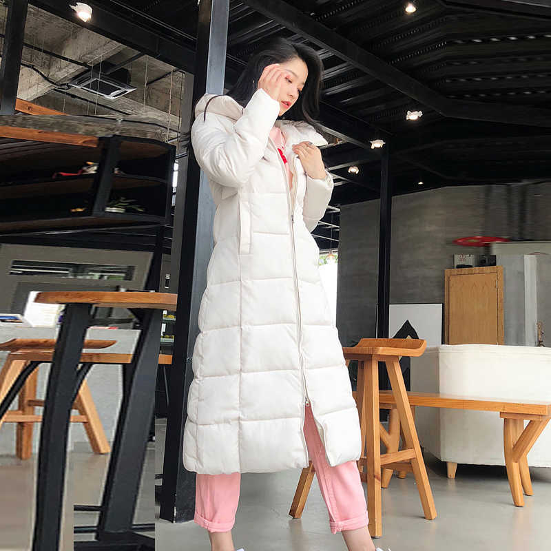 Winter Women Jacket X-long Parkas Hooded Cotton Padded Female Coat High Quality Warm Outwear Womens Parka 210910