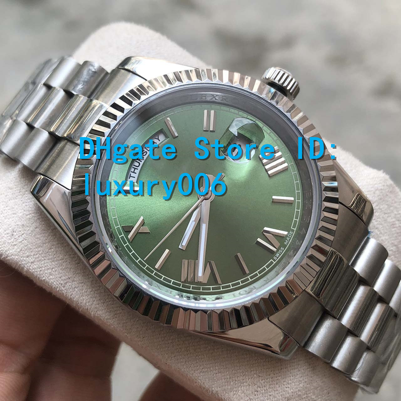 Mens President Watch Sweep Automatic Movement Mechanical Sapphire Original Clasp Watches 41mm, Box-1
Mens President Watch Sweep Automatic Movement Mechanical Sapphire Original Clasp Watches 41mm, Box-1