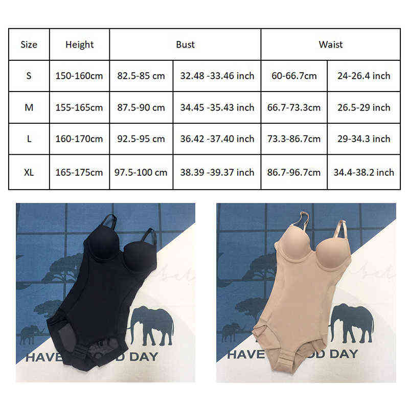 Bodysuit Shapewear Body Shaper With Cup Compression Bodies For Women Belly Sheath Waist Trainer Reductive Slimming Underwear 211112