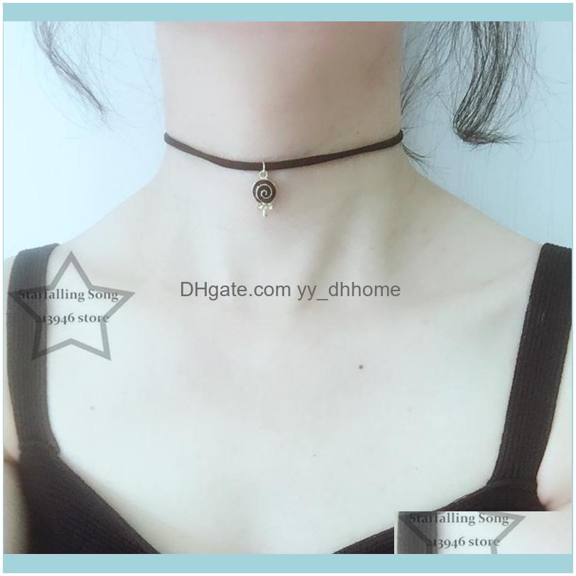 Pendants Jewelrylollipop Charm Black Veet Leather Ropes & Stainless Steel Diy Chokers Necklace Handmade Jewelry Necklaces Drop Delivery 2021
Pendants Jewelrylollipop Charm Black Veet Leather Ropes & Stainless Steel Diy Chokers Necklace Handmade Jewelry Necklaces Drop Delivery 2021