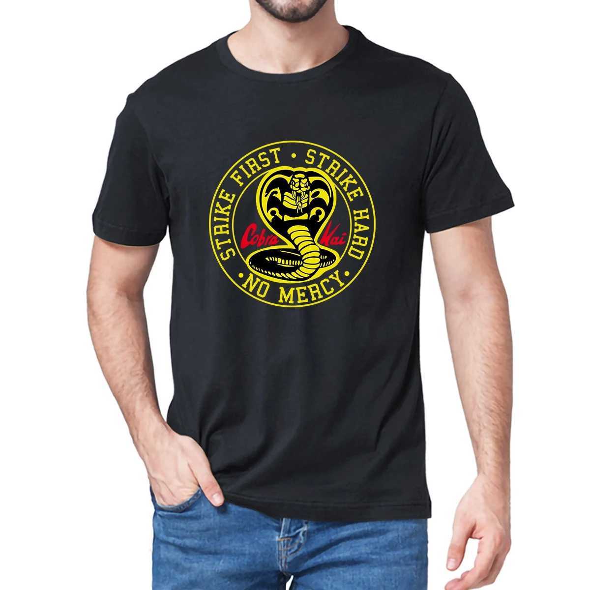 Unisex 100% Cotton Cobra Kai No Mercy Strike First Strike Hard 80s Karate Kid Movie Men's T-Shirt Gift Women Top Casual Soft Tee Y0809, White 1
Unisex 100% Cotton Cobra Kai No Mercy Strike First Strike Hard 80s Karate Kid Movie Men's T-Shirt Gift Women Top Casual Soft Tee Y0809, White 1