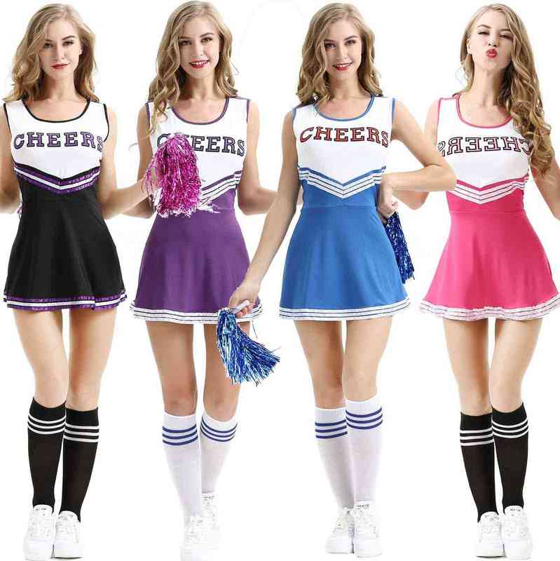 Women dress Ladies Female Student Cosplay Uniform Girl Sexy Lingerie Joy Cheerleader costume Halloween J0630, Purple
Women dress Ladies Female Student Cosplay Uniform Girl Sexy Lingerie Joy Cheerleader costume Halloween J0630, Purple