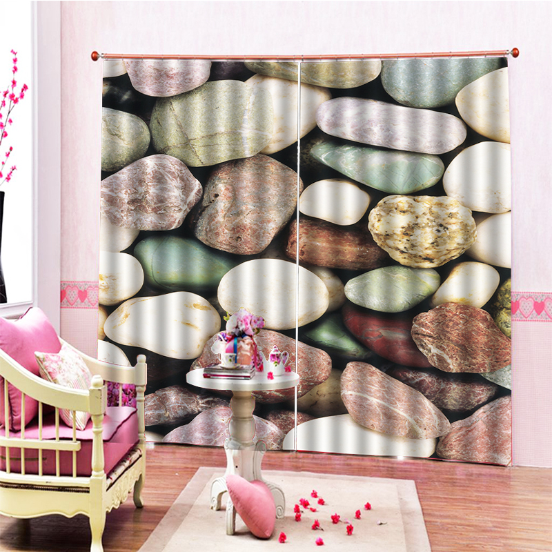 Beautiful Photo Fashion Customized 3D Curtain stone soundproof windproof curtains