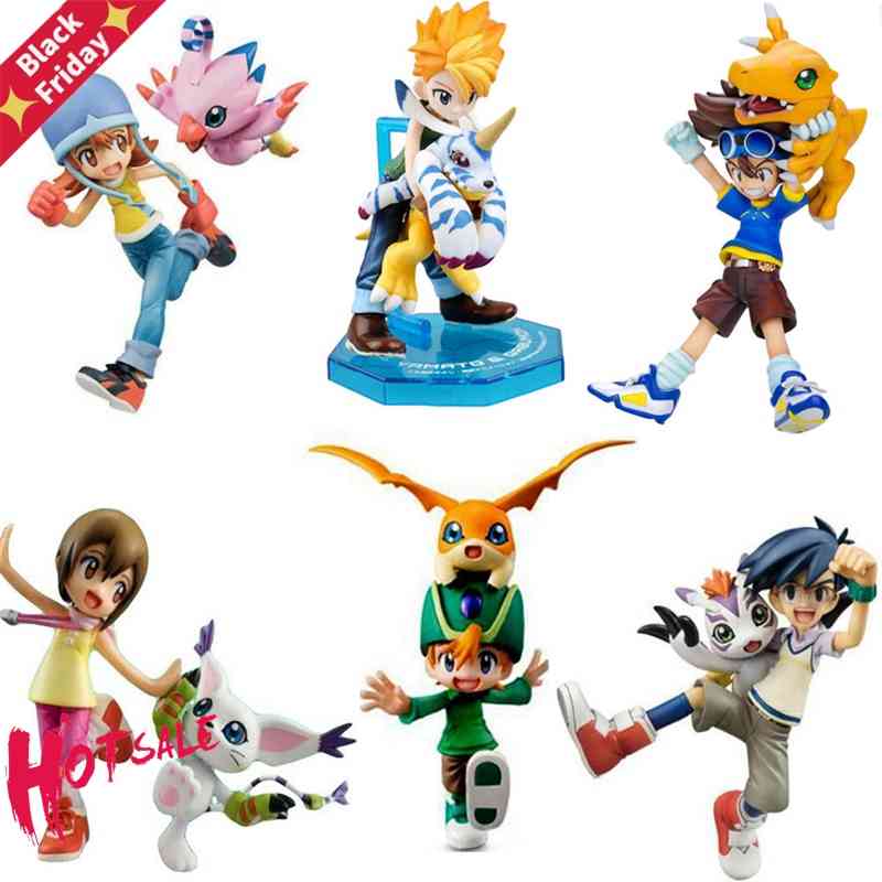 1 set 3D Digimon Action Figures Statue WarGreymon Agumon Gabumon Palmon Tentomon Piyomon Digital DNA Evolution PVC Model Kid Toy X0503 от DHgate WW