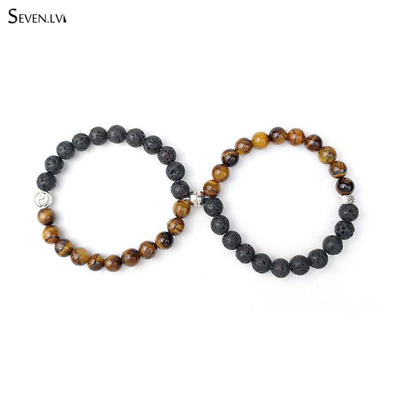 Charm Bracelets 2pcs / Set Magnet Attract Couple Bracelet Yin Yang Tai Chi Jewelry Natural Stone Beaded Lover Gift For Women Men, Golden;silver
Charm Bracelets 2pcs / Set Magnet Attract Couple Bracelet Yin Yang Tai Chi Jewelry Natural Stone Beaded Lover Gift For Women Men, Golden;silver