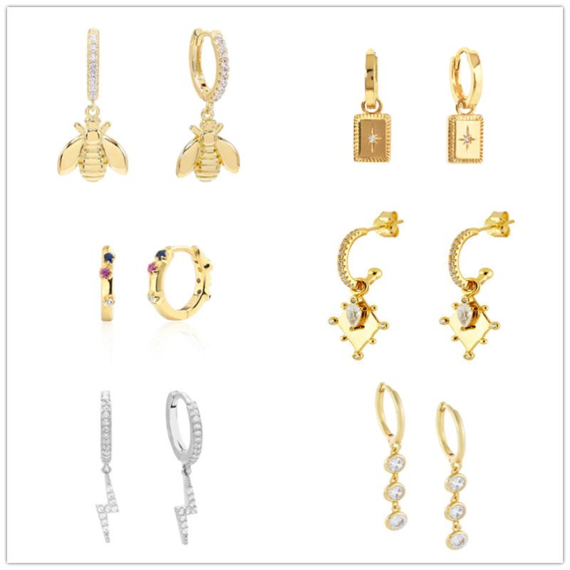 Hoop & Huggie Romad Earrings For Women Pendientes Plata 925 Sterling Silver Geometric Honeybee Zircon Piercing Jewelry X6
Hoop & Huggie Romad Earrings For Women Pendientes Plata 925 Sterling Silver Geometric Honeybee Zircon Piercing Jewelry X6