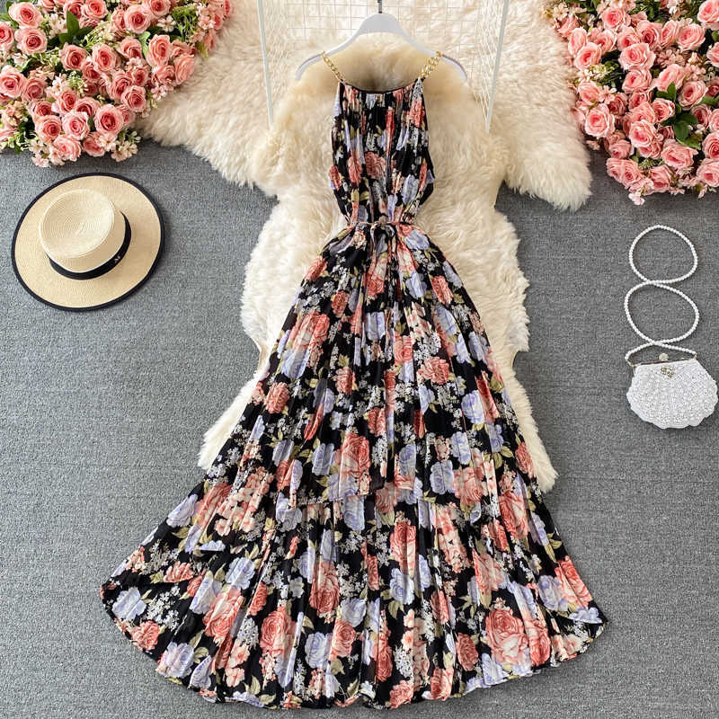 Bohemian Women Chiffon Spaghetti Strap Irregular Long Dress Summer Vacation Beach Sleeveless High Waist Printed Vestidos 2021 Y0603, Orange
Bohemian Women Chiffon Spaghetti Strap Irregular Long Dress Summer Vacation Beach Sleeveless High Waist Printed Vestidos 2021 Y0603, Orange