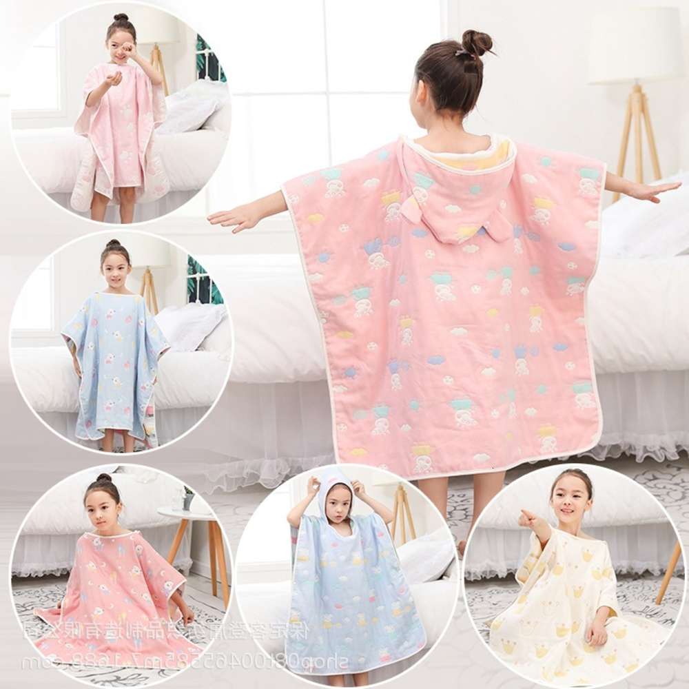 Children's bath towel cape with Cap Cotton absorbent 6-layer gauze can wear robe to enlarge the for middle and large children
Children's bath towel cape with Cap Cotton absorbent 6-layer gauze can wear robe to enlarge the for middle and large children